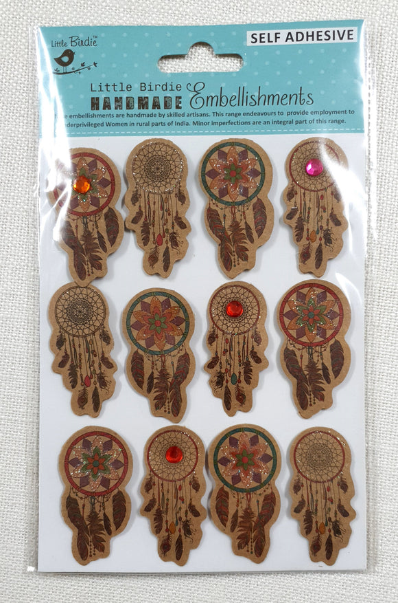 Kraft printed Dream Catcher 12Pc - (LB-1009)