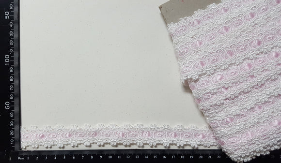 Lace Trim - Vintage - Pink Ribbon - (VL-4079)