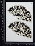 Lace Fans - Small - White Chipboard