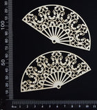 Lace Fans - Small - White Chipboard