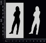 Lady - D - Stencil - 50mm x 100mm