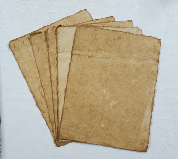 Handmade Deckled Edge Paper Pack - Set of  5 - 23cm x 31cm