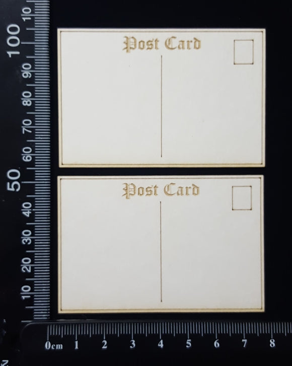 Laser Engraved Post Card Set - I - Mini - White Chipboard