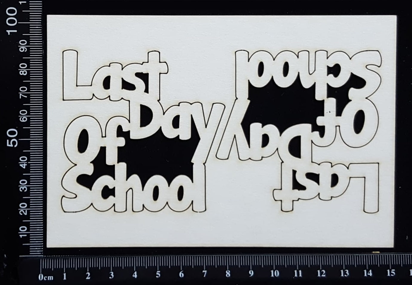 Last Day of School - Set of 2 - Small - White Chipboard