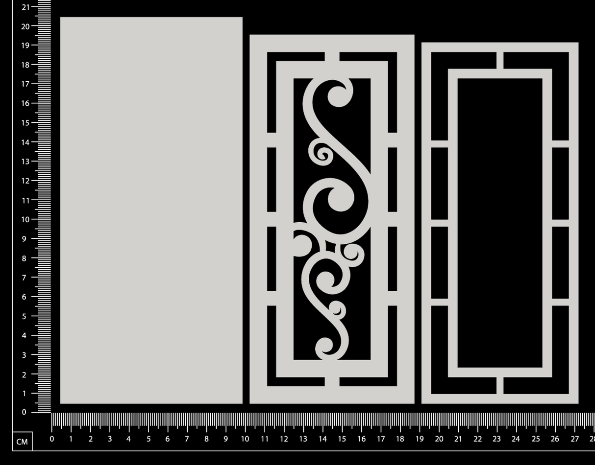 Layered Door - D - White Chipboard