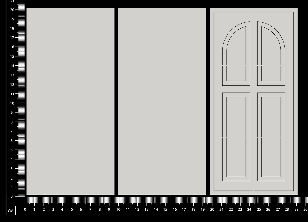 Layered Door - E - White Chipboard