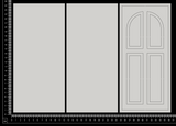 Layered Door - E - White Chipboard