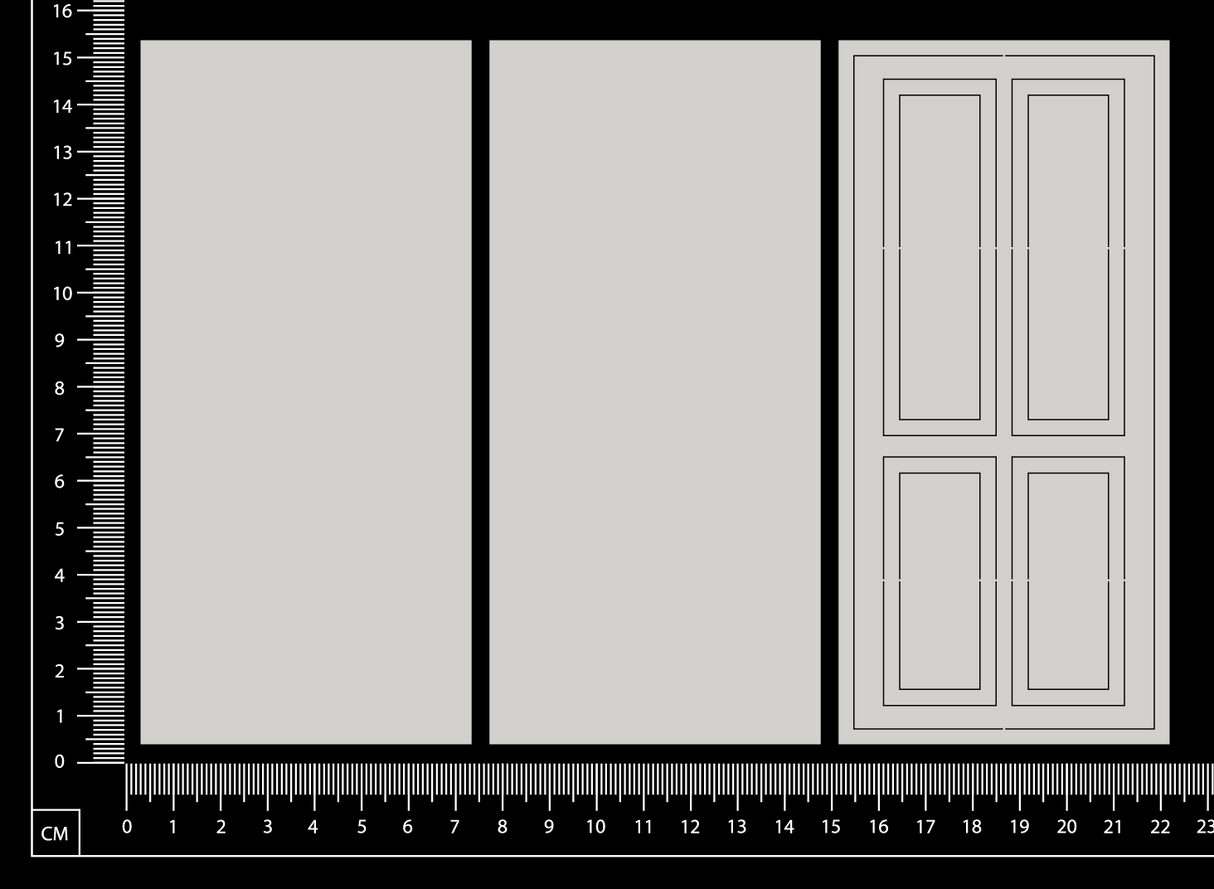 Layered Door - F - White Chipboard