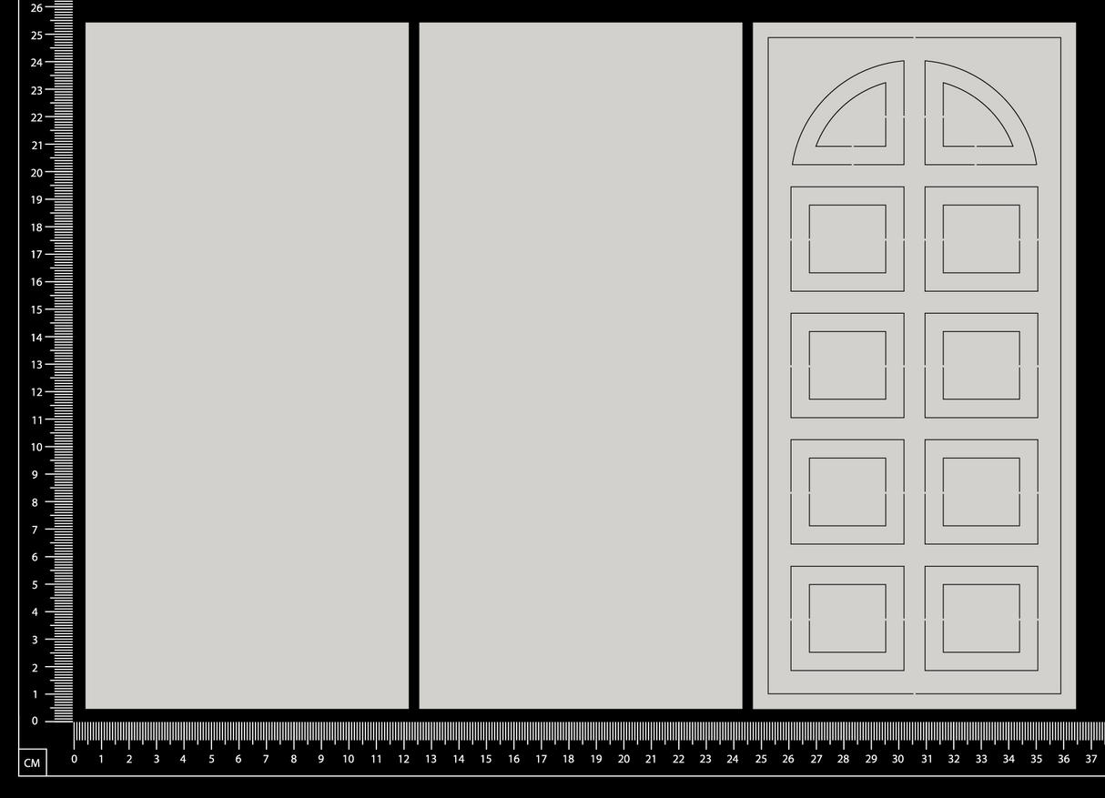 Layered Door - G - White Chipboard