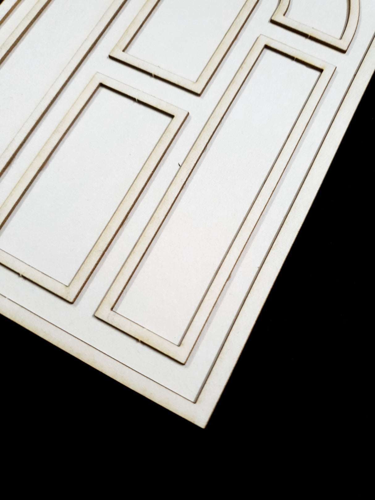 Layered Door - H - White Chipboard
