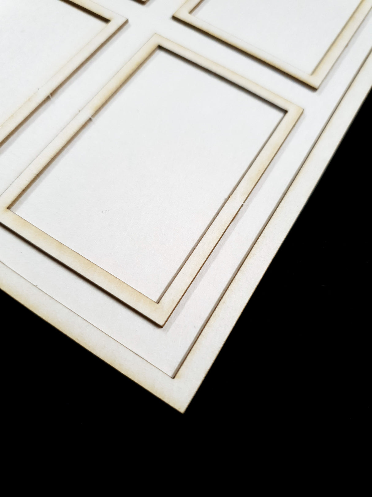 Layered Door - J - White Chipboard