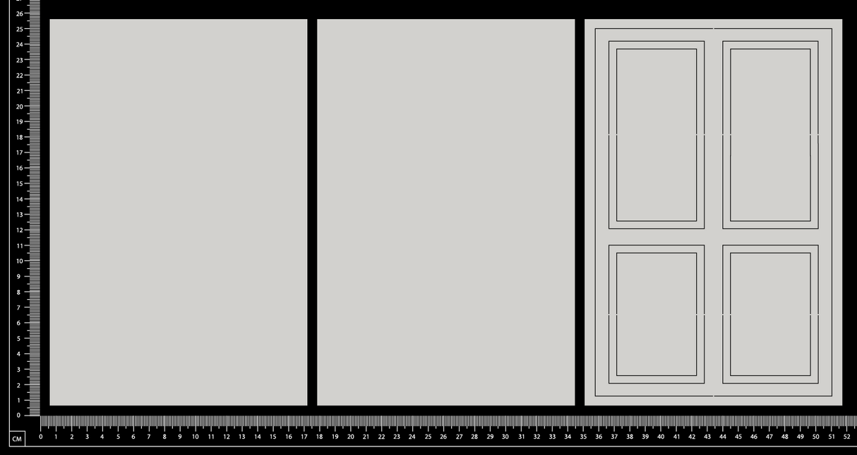 Layered Door - J - White Chipboard