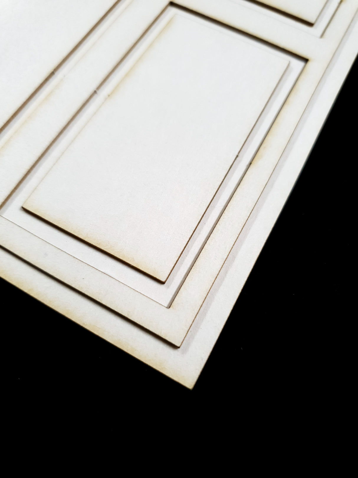 Layered Door - K - White Chipboard