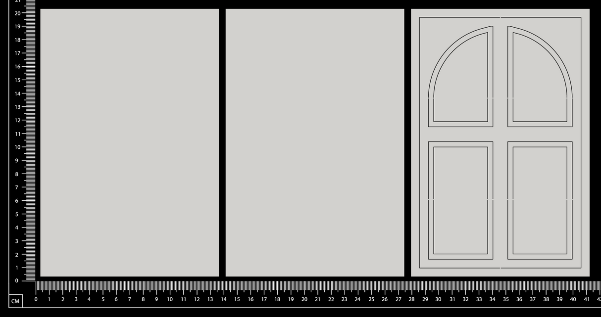 Layered Door - K - White Chipboard