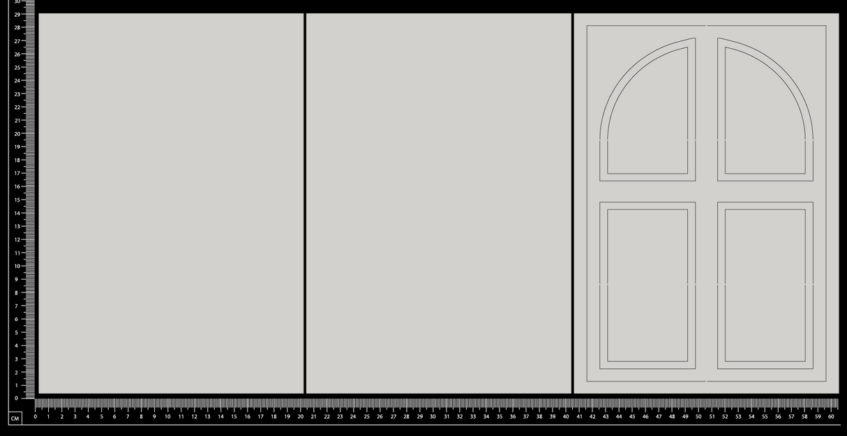 Layered Door - K - White Chipboard