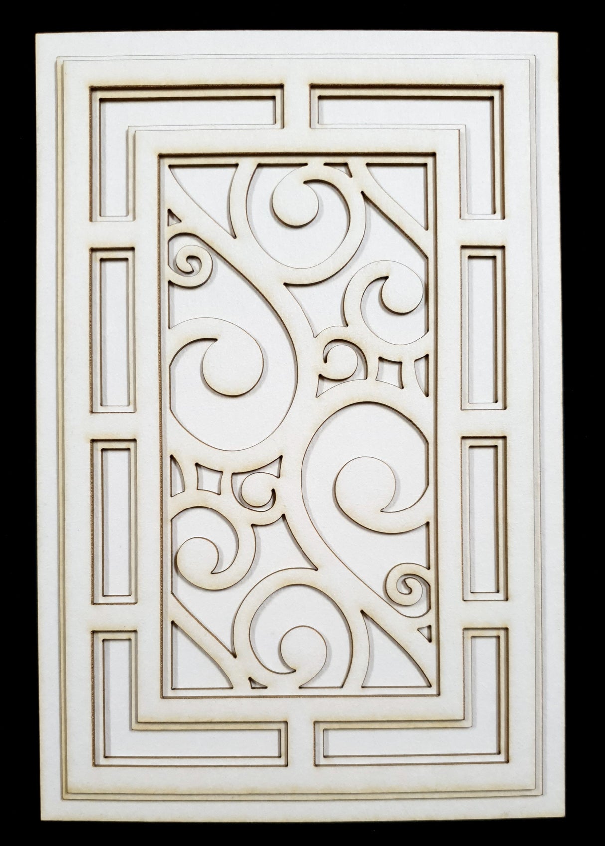 Layered Door - O - White Chipboard