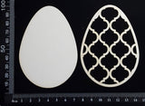 Layered Easter Eggs Set - BB - Large - White Chipboard