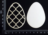 Layered Easter Eggs Set - BC - Medium - White Chipboard