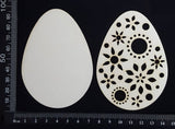Layered Easter Eggs Set - CB - Large - White Chipboard