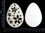 Layered Easter Eggs Set - EC - Medium - White Chipboard