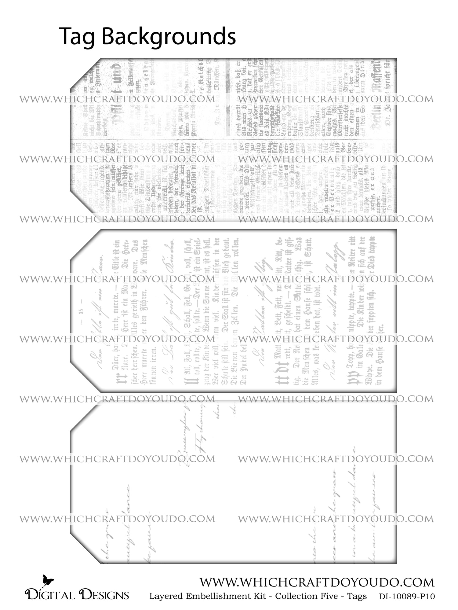 Layered Embellishment Kit - Collection Five - Tags - DI-10089 - Digital Download