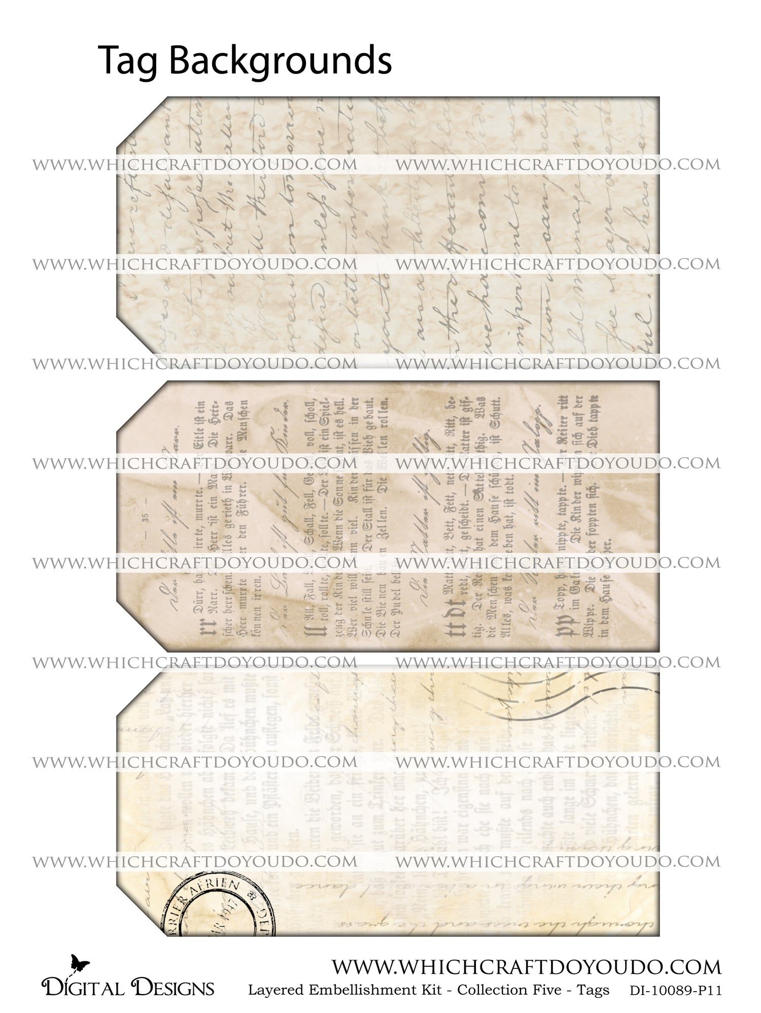 Layered Embellishment Kit - Collection Five - Tags - DI-10089 - Digital Download