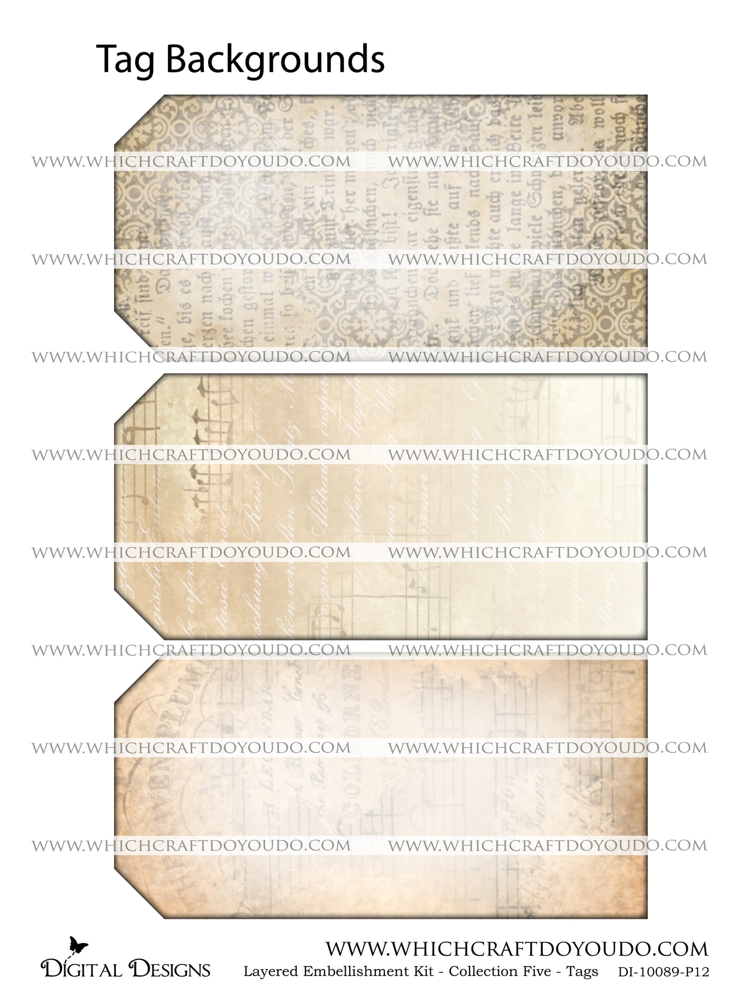 Layered Embellishment Kit - Collection Five - Tags - DI-10089 - Digital Download