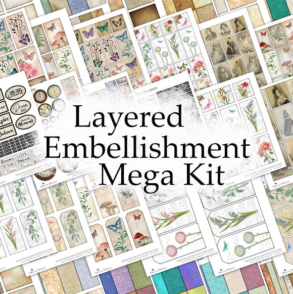 Layered Embellishment Mega Kit - DI-10088 - Digital Download