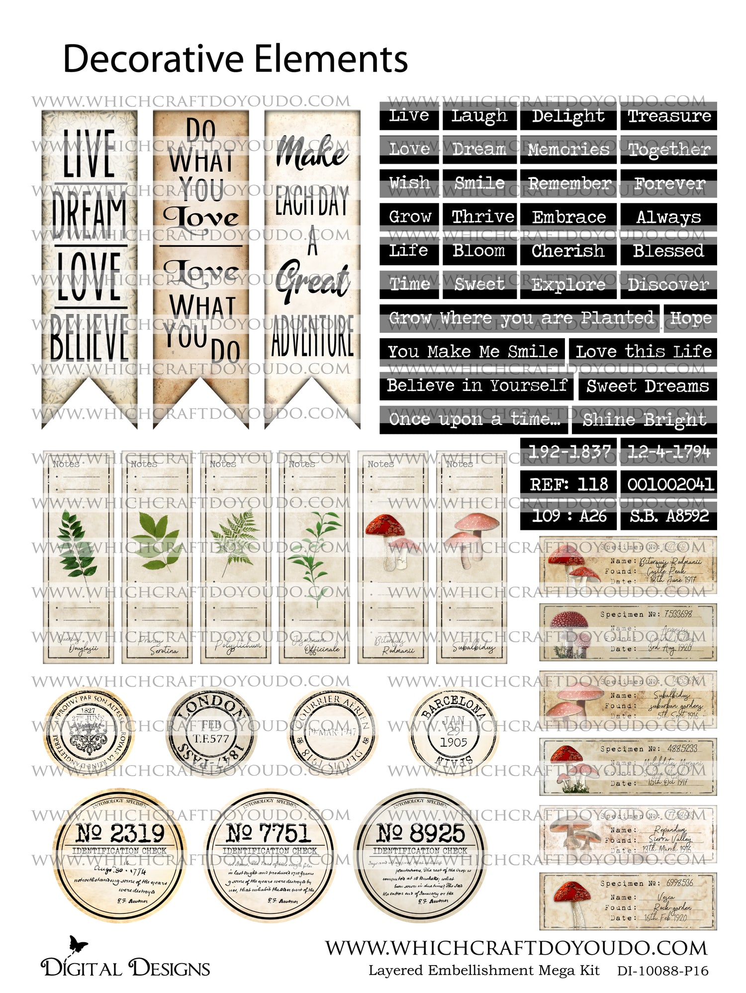 Layered Embellishment Mega Kit - DI-10088 - Digital Download