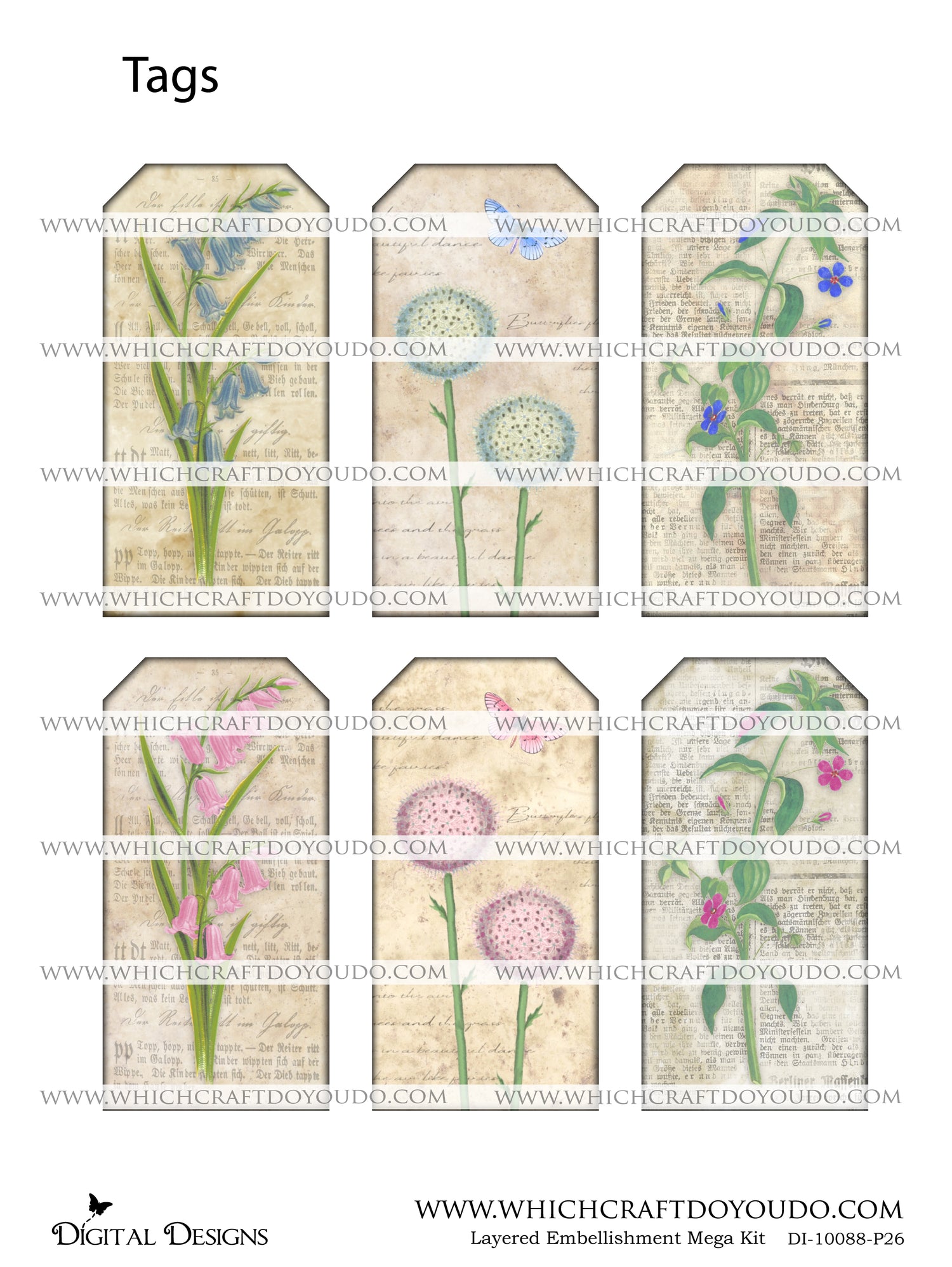 Layered Embellishment Mega Kit - DI-10088 - Digital Download