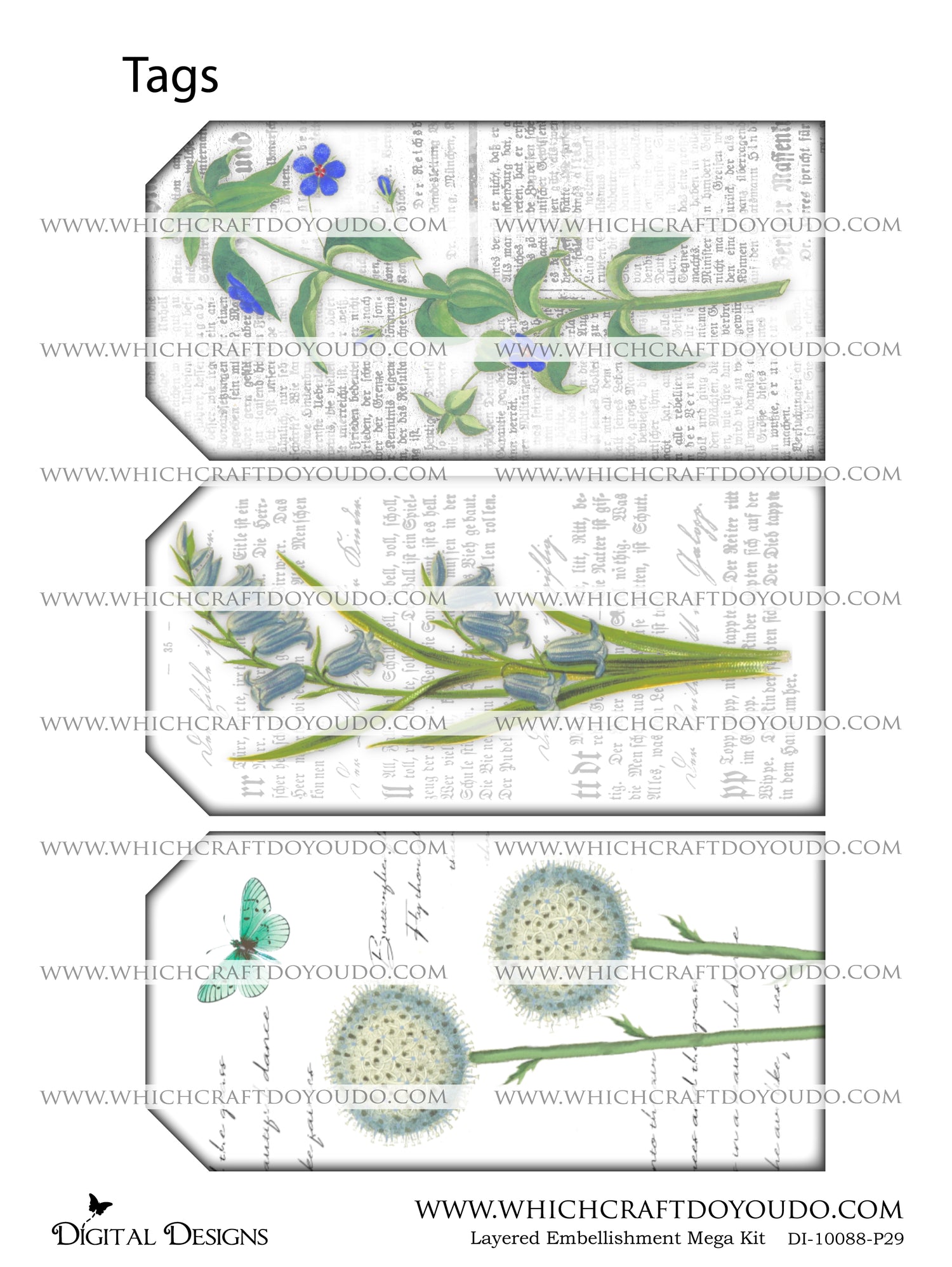 Layered Embellishment Mega Kit - DI-10088 - Digital Download