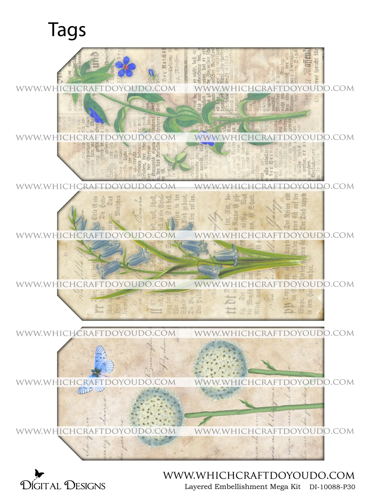 Layered Embellishment Mega Kit - DI-10088 - Digital Download