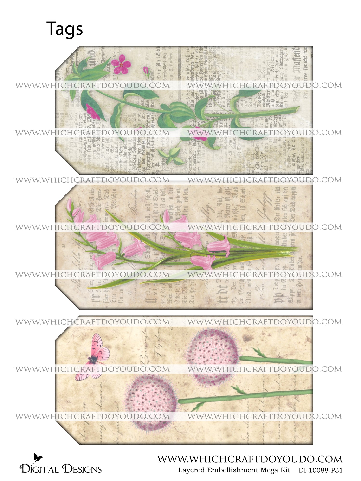 Layered Embellishment Mega Kit - DI-10088 - Digital Download