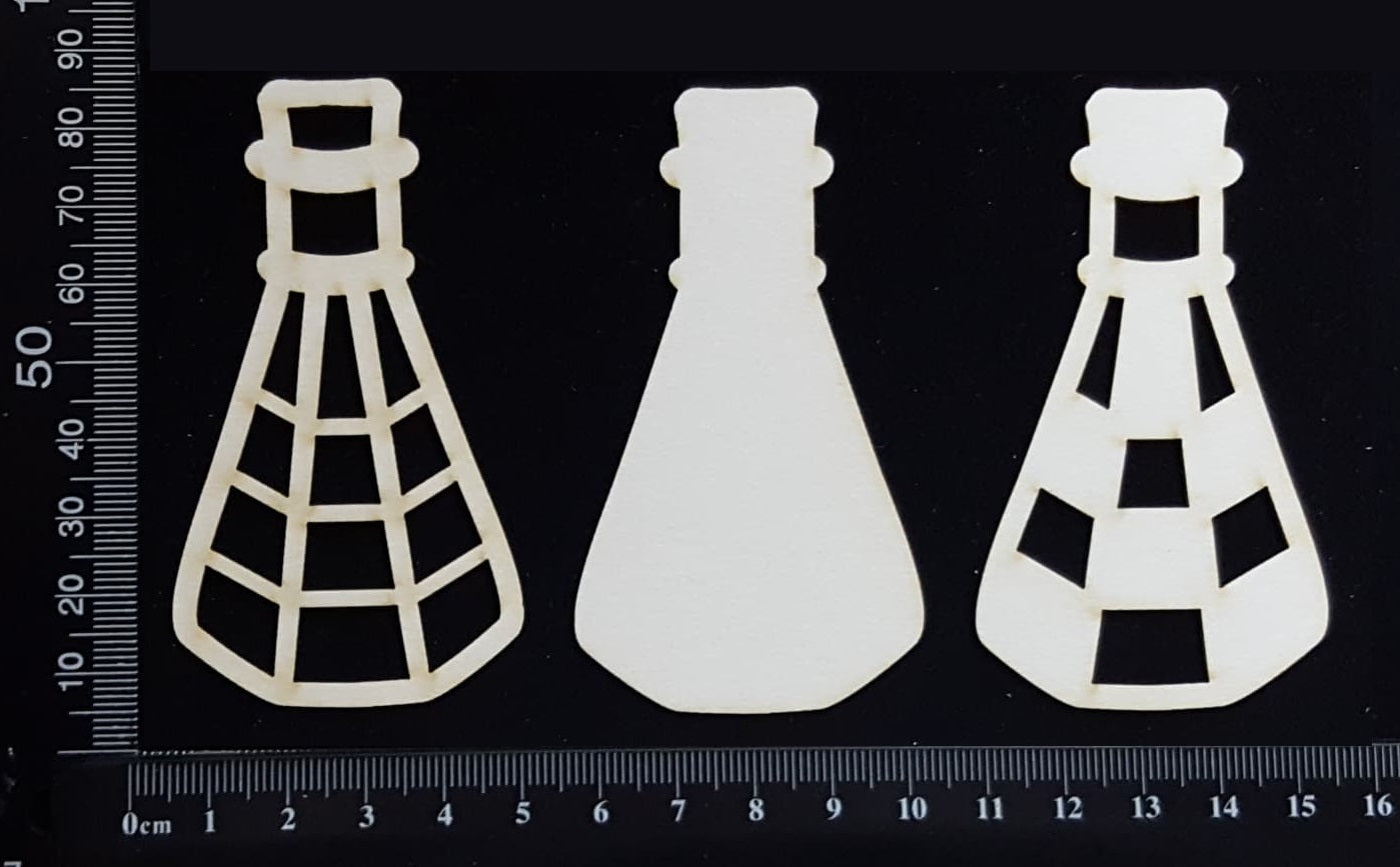 Bottle Set - B - Large - Layering Set - White Chipboard