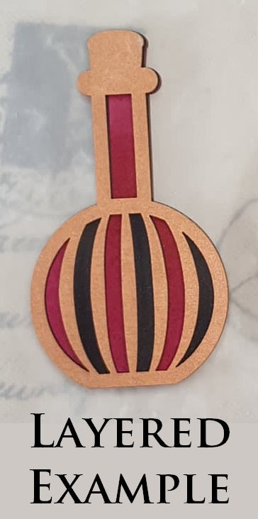 Bottle Set - C - Large - Layering Set - White Chipboard