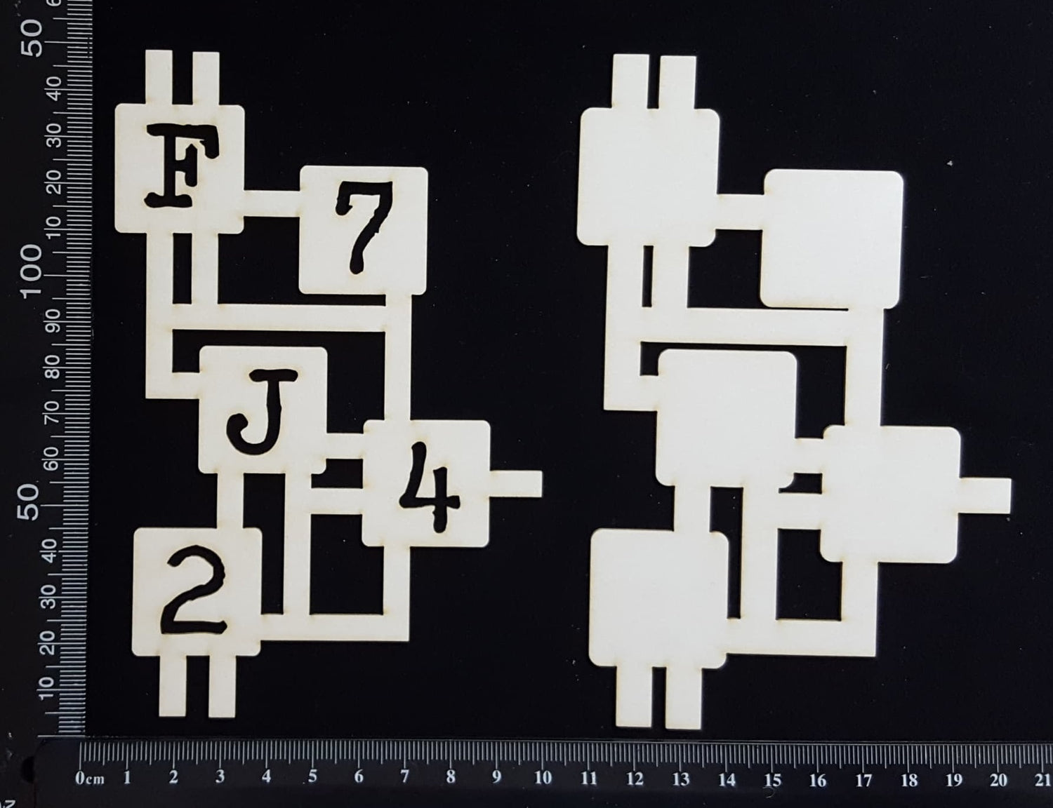 Circuit Fragment - AA - Large - Layering Set - White Chipboard