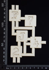 Circuit Fragment - AA - Large - Layering Set - White Chipboard