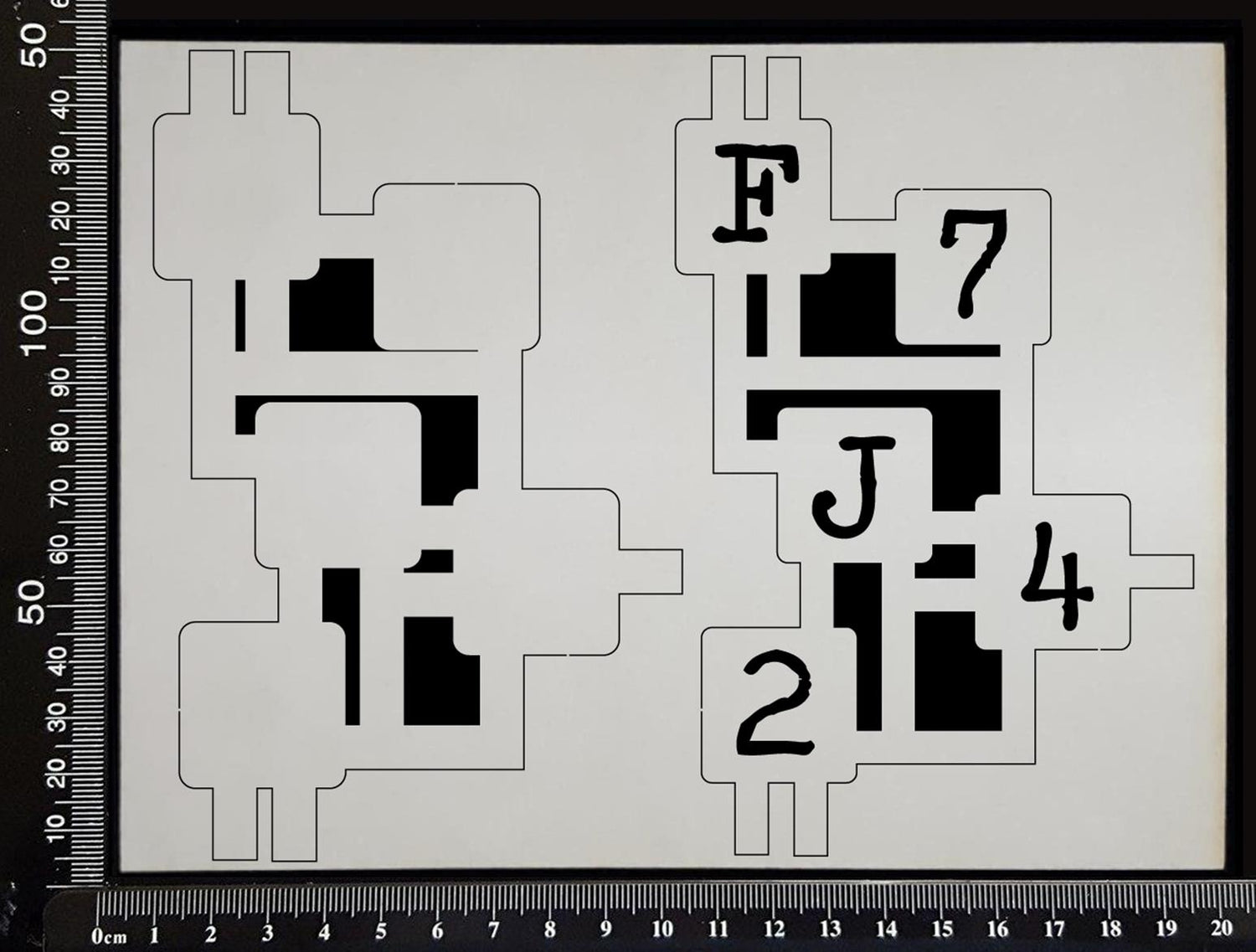 Circuit Fragment - AA - Large - Layering Set - White Chipboard