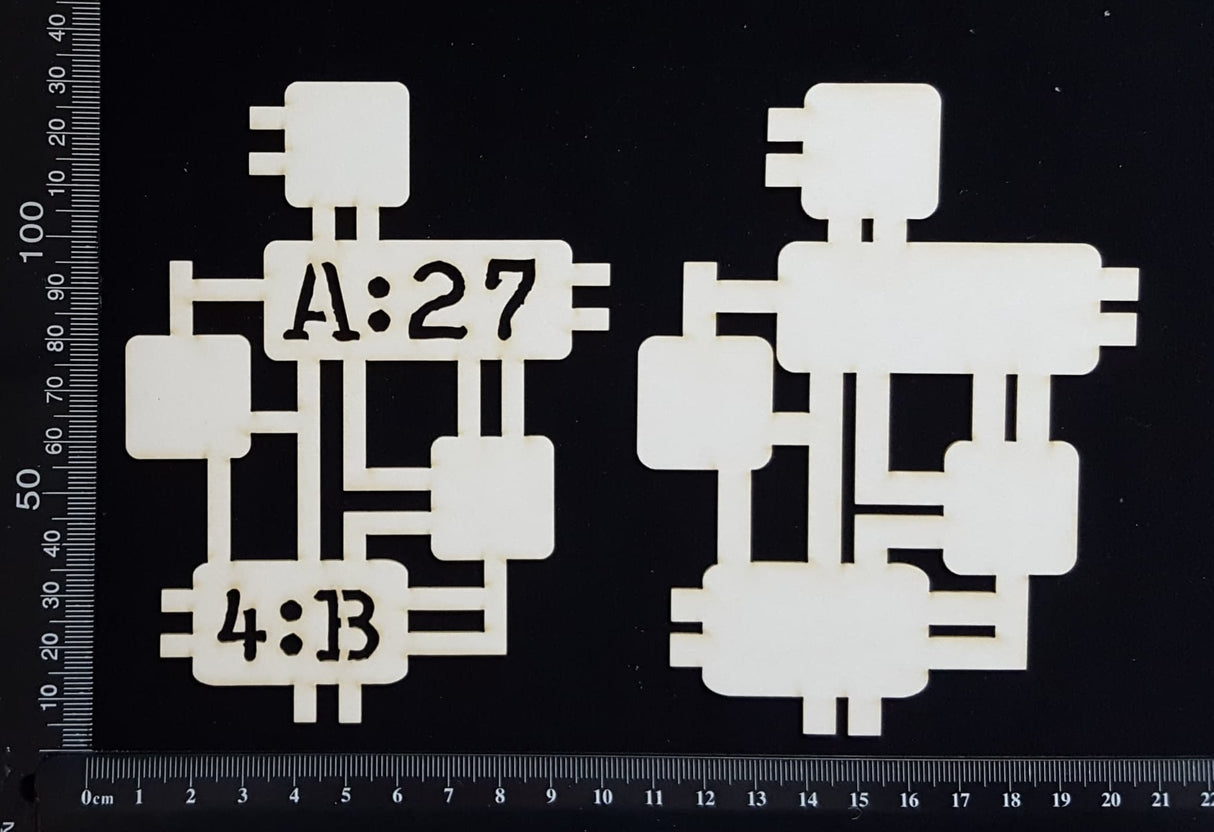 Circuit Fragment - BA - Large - Layering Set - White Chipboard