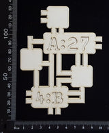 Circuit Fragment - BA - Large - Layering Set - White Chipboard