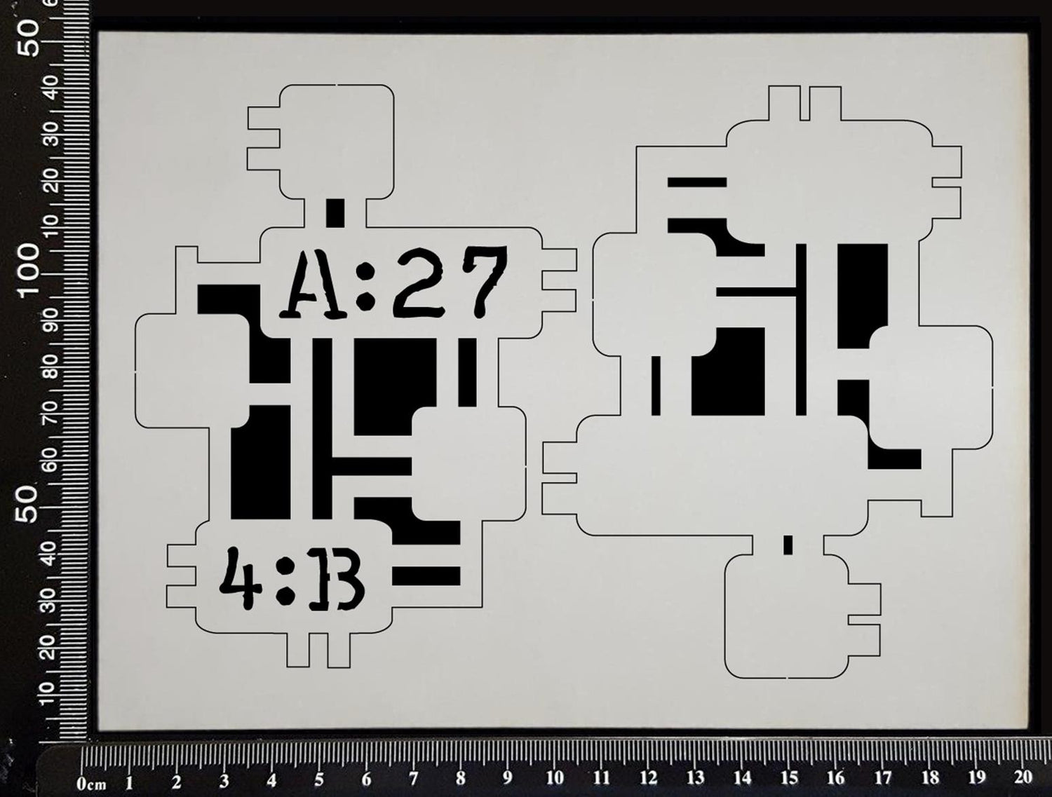 Circuit Fragment - BA - Large - Layering Set - White Chipboard