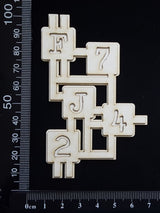 Circuit Fragment - C - Medium - Layering Set - White Chipboard