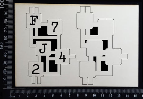 Circuit Fragment - C - Medium - Layering Set - White Chipboard