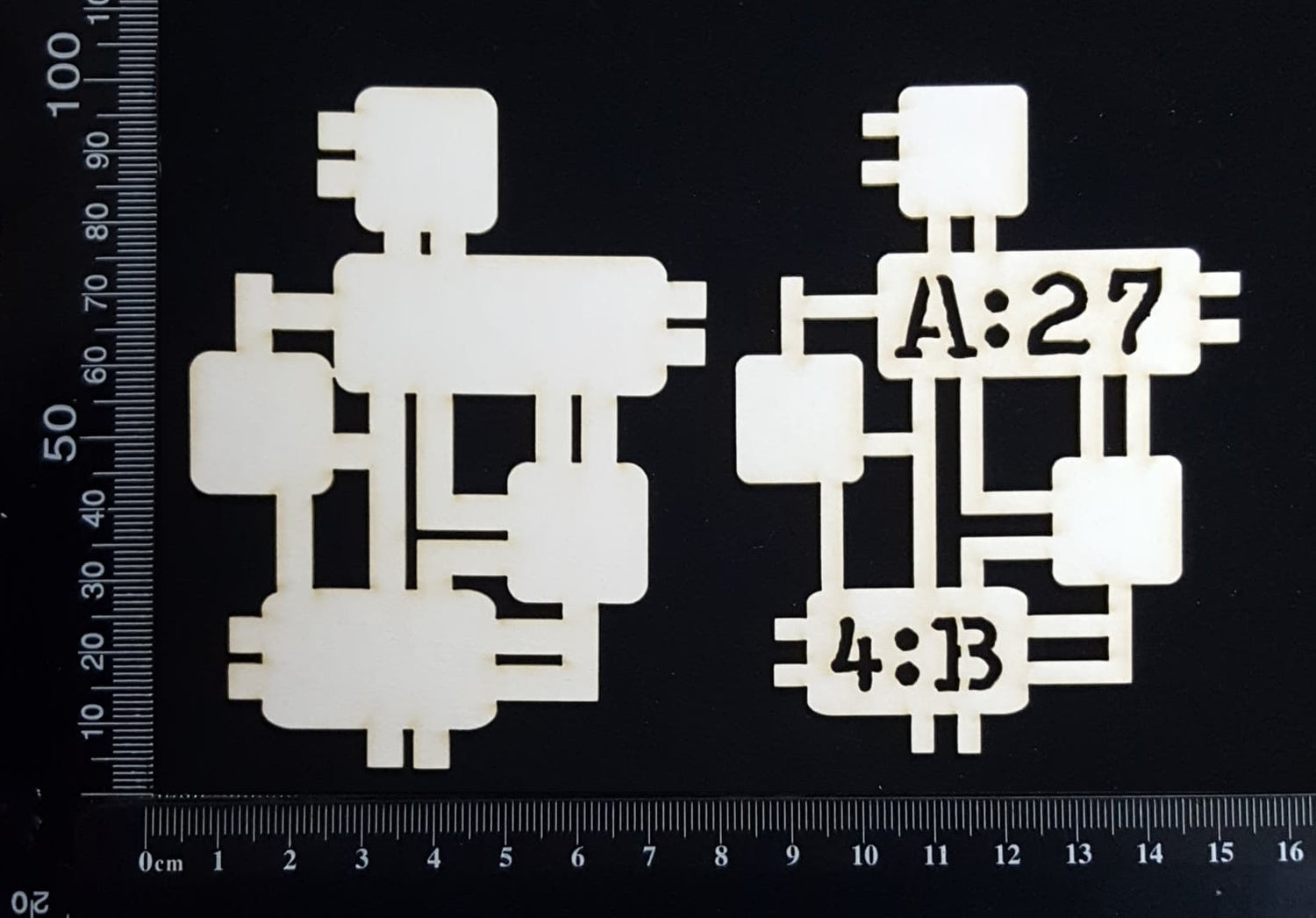 Circuit Fragment - D - Medium - Layering Set - White Chipboard