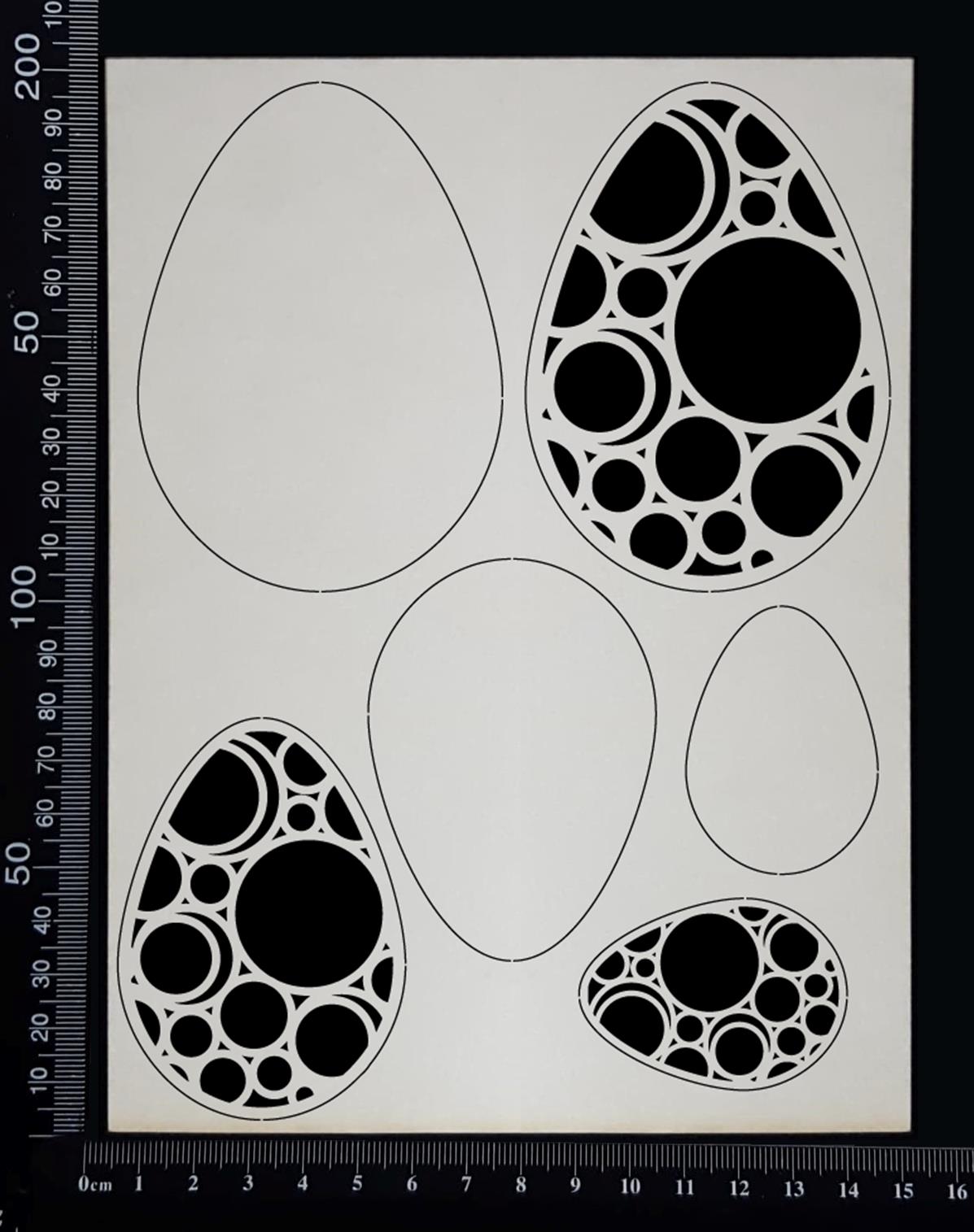 Layered Easter Eggs Set - AA - White Chipboard