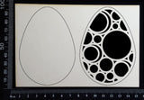 Layered Easter Eggs Set - AB - Large - White Chipboard