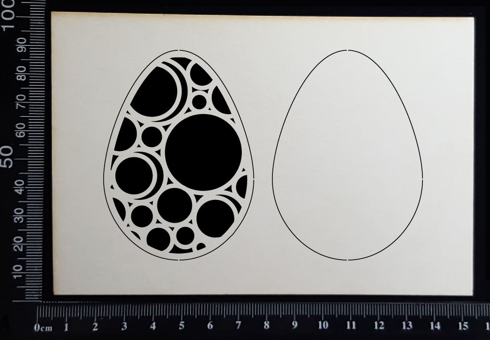 Layered Easter Eggs Set - AC - Medium - White Chipboard