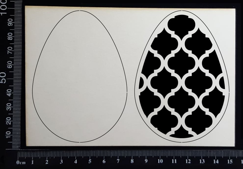 Layered Easter Eggs Set - BB - Large - White Chipboard