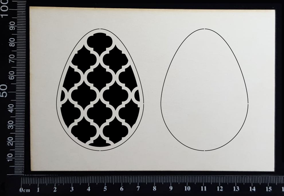 Layered Easter Eggs Set - BC - Medium - White Chipboard