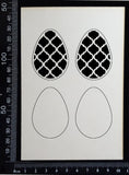 Layered Easter Eggs Set - BD - Small - White Chipboard